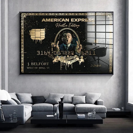 Touteladeco / Tableau Art / Films / Loup De Wall Street / Jordan Belfort / American Express / Décoration Murale / Décoration de maison / Moderne