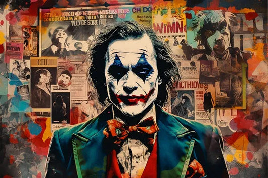 Touteladeco / Tableau Art / Films / Joker / Batman / Pop Art / Décoration Murale / Décoration de maison / Moderne / Graffiti / Toile