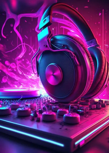 touteladeco / toile / tableaux / clubbing / DJ / platines / vinyles / decoration