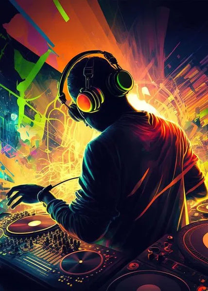 touteladeco / toile / tableaux / clubbing / DJ / platines / vinyles / decoration