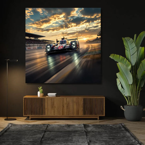 Touteladeco / Toile / Tableau / Hypercar / LMP1 / tableau voiture de course / 24h du Mans / déco racing / toile sportive / passion automobile / art mural dynamique