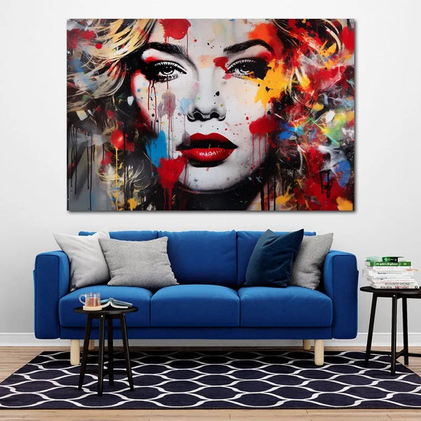 Touteladeco / Tableau Art / Films / Marilyn Monroe / Pop Art / Décoration Murale / Décoration de maison / Moderne / Toile