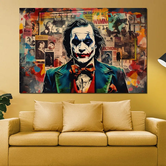 Touteladeco / Tableau Art / Films / Joker / Batman / Pop Art / Décoration Murale / Décoration de maison / Moderne / Graffiti / Toile