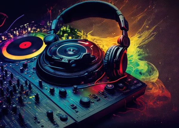touteladeco / toile / tableaux / clubbing / DJ / platines / vinyles / decoration