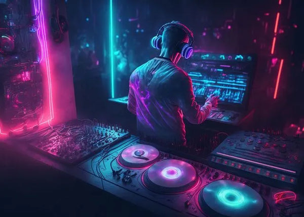 touteladeco / toile / tableaux / clubbing / DJ / platines / vinyles / decoration