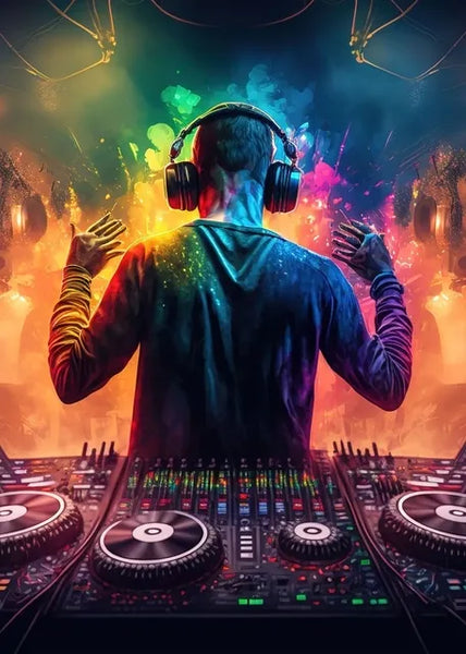 touteladeco / toile / tableaux / clubbing / DJ / platines / vinyles / decoration