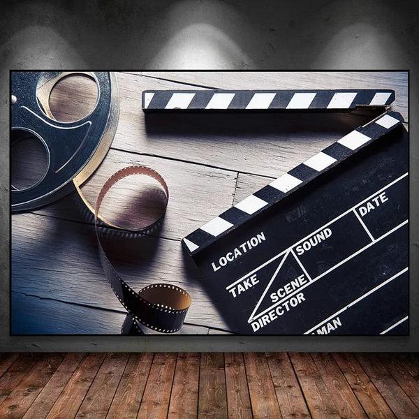 toile / film / retro / projecteur / cinema / pop corn / decoration / tableaux