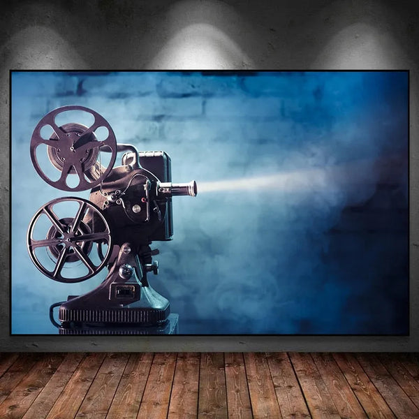toile / film / retro / projecteur / cinema / pop corn / decoration / tableaux