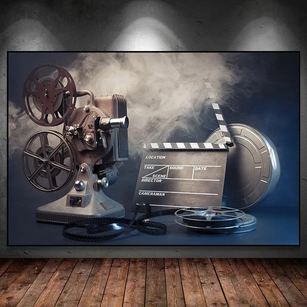 toile / film / retro / projecteur / cinema / pop corn / decoration / tableaux