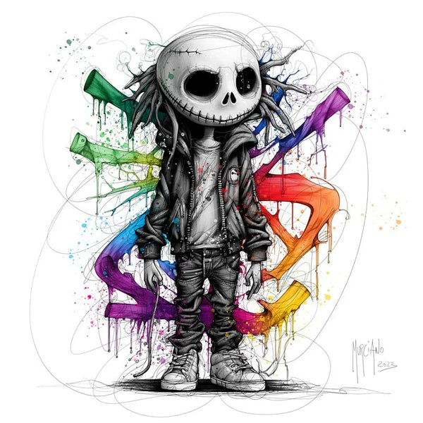 Touteladeco / Tableau Art / Air Force Jack / CInema / Tim Burton / Patrice Murciano / Pop Art / Décoration Murale / Décoration de maison / Moderne / Toile