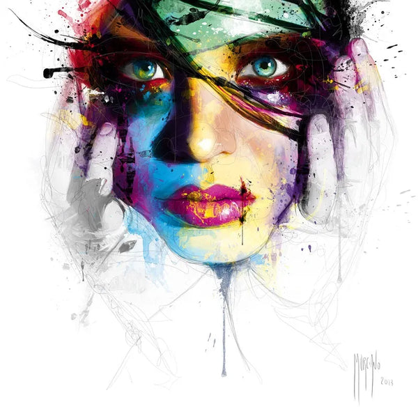 Touteladeco / Tableau Art / Visage / femme / Art / Patrice Murciano / Pop Art / Décoration Murale / Décoration de maison / Moderne / Toile