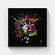 Touteladeco / Tableau Art / Crane / Squelette / Couleur / Graffiti / gothique / Patrice Murciano / Pop Art / Décoration Murale / Décoration de maison / Moderne / Toile