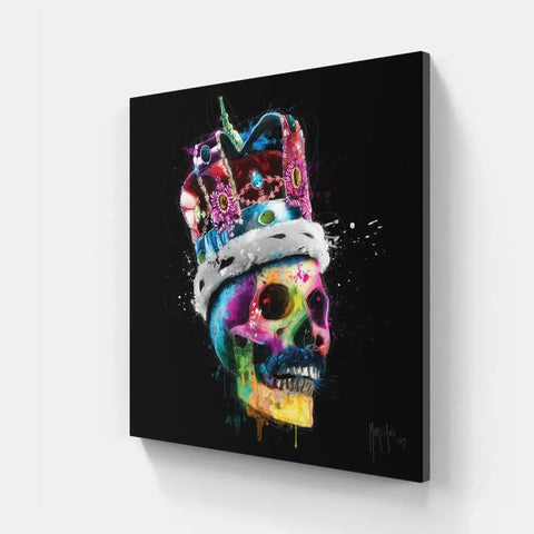 Touteladeco / Tableau Art / Crane / Squelette / Couleur / Graffiti / gothique / Patrice Murciano / Pop Art / Décoration Murale / Décoration de maison / Moderne / Toile / Freddie Mercury / Skull