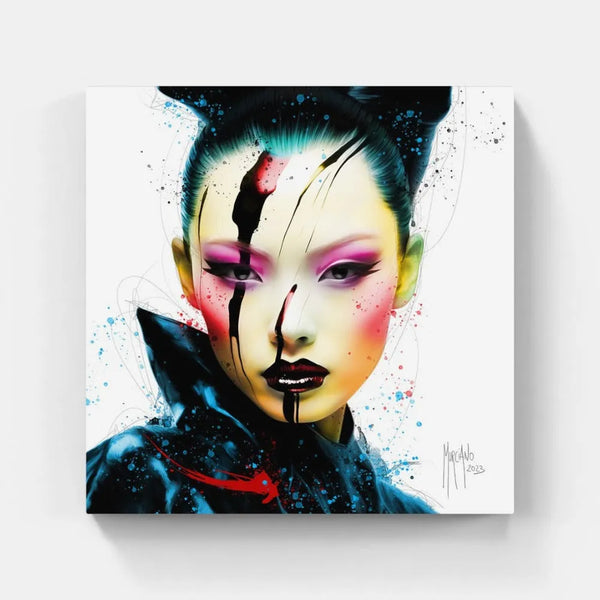 Touteladeco / Tableau Art / Chinois / Visage / femme / Art / Patrice Murciano / Pop Art / Décoration Murale / Décoration de maison / Moderne / Toile