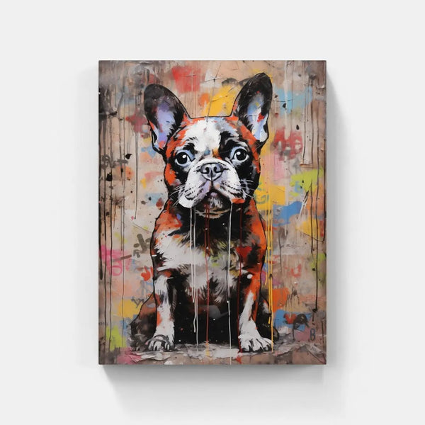 Touteladeco / Tableau Pop Art / Animaux / Chien / Décoration Murale / Décoration de maison / Moderne / Toile / Pop Art / Bouledogue