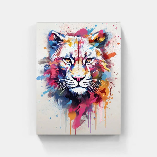 Touteladeco / Tableau Pop Art / Animaux / Décoration Murale / Décoration de maison / Moderne / Toile / Pop Art / Tigre / Felin / Rose