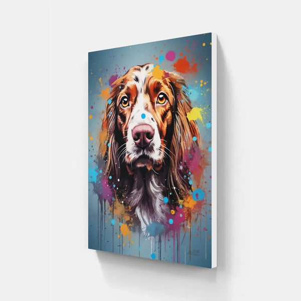Touteladeco / Tableau Pop Art / Animaux / Chien / Décoration Murale / Décoration de maison / Moderne / Toile / Pop Art / Bouvier