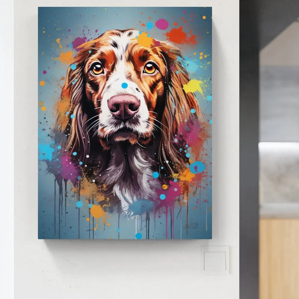Touteladeco / Tableau Pop Art / Animaux / Chien / Décoration Murale / Décoration de maison / Moderne / Toile / Pop Art / Bouvier