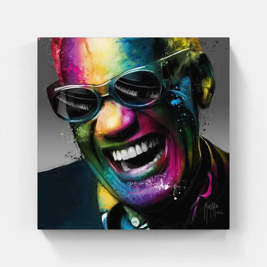 Touteladeco / Tableau Art / Musique / Ray Charles / Patrice Murciano / Pop Art / Décoration Murale / Décoration de maison / Moderne / Toile / Soul / Chanteur