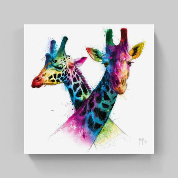 Touteladeco / Tableau Art / Animaux / Girafe / Couleur / Pop Art / Graffiti / Décoration Murale / Décoration de maison / Moderne / Toile