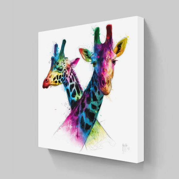 Touteladeco / Tableau Art / Animaux / Girafe / Couleur / Pop Art / Graffiti / Décoration Murale / Décoration de maison / Moderne / Toile