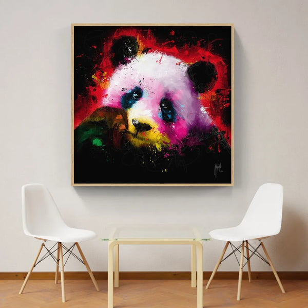 Touteladeco / Tableau Pop Art / Pop Art / Décoration Murale / Moderne / Panda / Patrice Murciano / Couleur / Graffiti / Couleur / Toile / Tableau