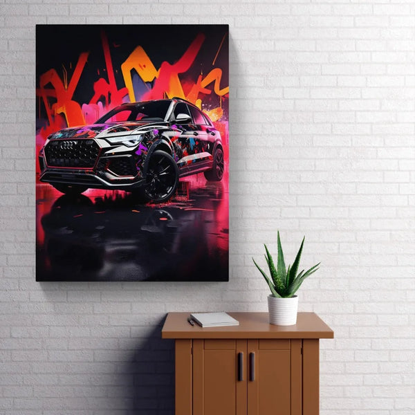 touteladeco / Toile / Tableau / Design / Decoration / Voiture / Sport / Audi / Graffiti / Salon / Cadeau