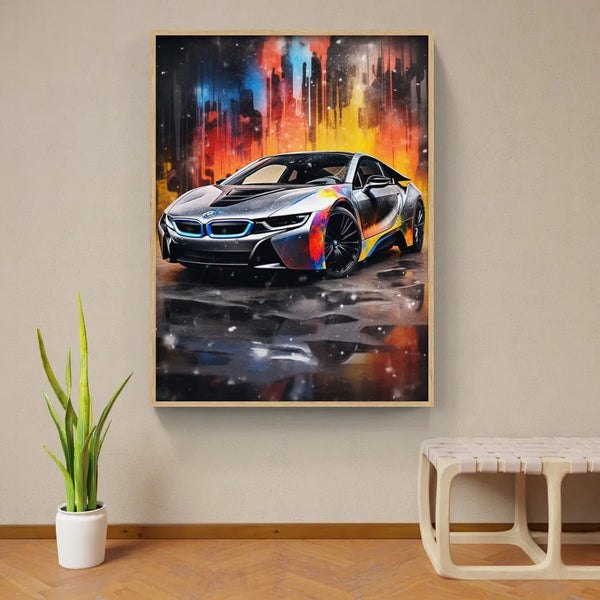 touteladeco / Toile / Tableau / Design / Decoration / Voiture / Sport / Audi / Graffiti / Salon / Cadeau / Bmw