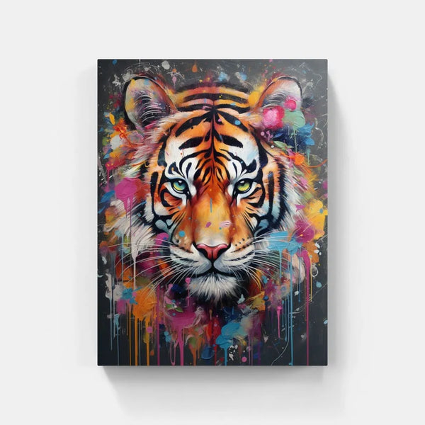 Touteladeco / Tableau Pop Art / Animaux / Décoration Murale / Décoration de maison / Moderne / Toile / Pop Art / Tigre / Felin / Graffiti / Couleur