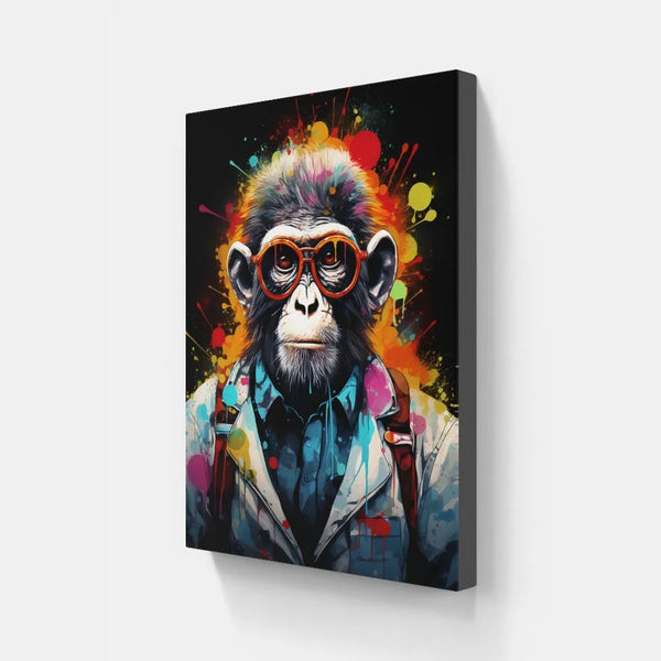 toile / singe / animaux / graffiti / Lunettes / Sac à dos / Veste / Etudiant / Tableau / Decoration / Touteladeco / Salon