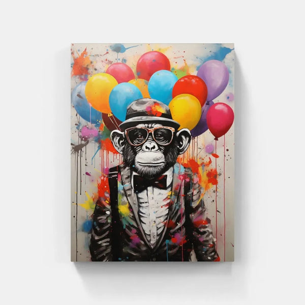 toile / singe / animaux / tableaux / decoration / Magicien / Chapeau / Costume / Enfant / Ballons / Couleurs / Chambre