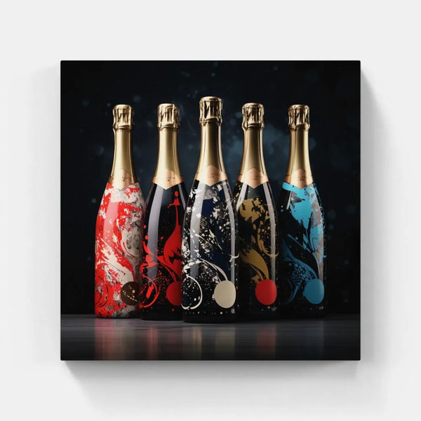 Touteladeco / Tableau Art / Luxe / Champagne / Graffiti / Pop Art / Décoration Murale / Décoration de maison / Moderne / Toile / Prestige / Decoration Bar