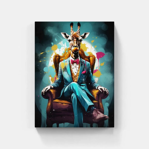 Touteladeco / Tableau Art / Animaux / Girafe / Costume / Fauteuil / Entrepreneur / Couleur / Pop Art / Graffiti / Décoration Murale / Décoration de maison / Moderne / Toile / Cadeau