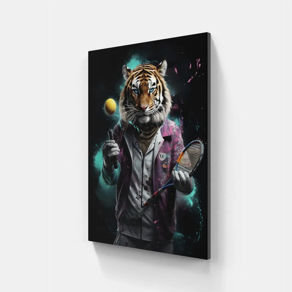 Touteladeco / Toile / Tableau / Cadeau / Anniversaire / Pop Art / Felins / Sport / Tennis / Balle / Sportswear / decoration Chambre / Salon