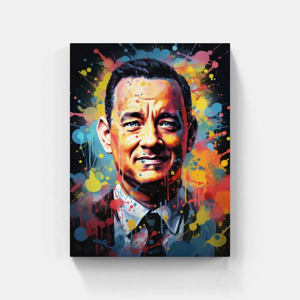 Touteladeco / Toile / Tableau / Cadeau / CInema / Oscars / Tom Hanks / Acteur / Forrest Gump / Decoration Salon / Pop Art