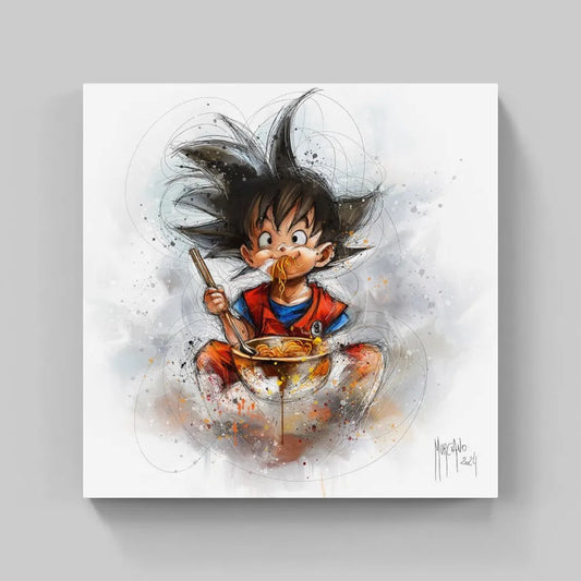 Touteladeco / toile / Tableau / Manga / Anime / Dragon Ball / DBZ / Patrice Murciano / Decoration / Idee Cadeau / Anniversaire / Sangoku / Songoku / Ramen / Decoration Murale / Salon / Chambre