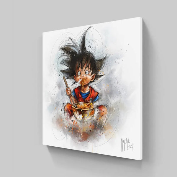Touteladeco / toile / Tableau / Manga / Anime / Dragon Ball / DBZ / Patrice Murciano / Decoration / Idee Cadeau / Anniversaire / Sangoku / Songoku / Ramen / Decoration Murale / Salon / Chambre