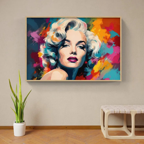 Touteladeco / Tableau Art / Films / Marilyn Monroe / Pop Art / Décoration Murale / Décoration de maison / Moderne / Toile