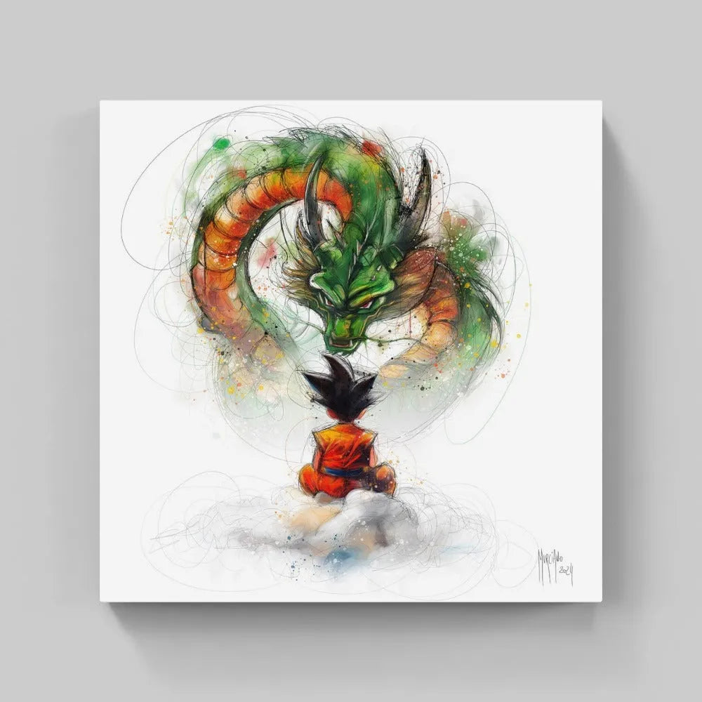 Touteladeco / toile / Tableau / Manga / Anime / Dragon Ball / DBZ / Patrice Murciano / Decoration / Idee Cadeau / Anniversaire / Sangoku / Songoku / Ramen / Decoration Murale / Salon / Chambre / Shenron / Boule de Cristale