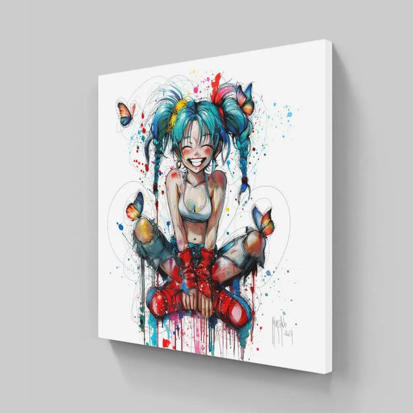 Touteladeco / toile / Tableau / Manga / Anime / Dragon Ball / DBZ / Patrice Murciano / Decoration / Idee Cadeau / Anniversaire / Sangoku / Songoku / Ramen / Decoration Murale / Salon / Chambre / Shenron / Boule de Cristale / Bulma