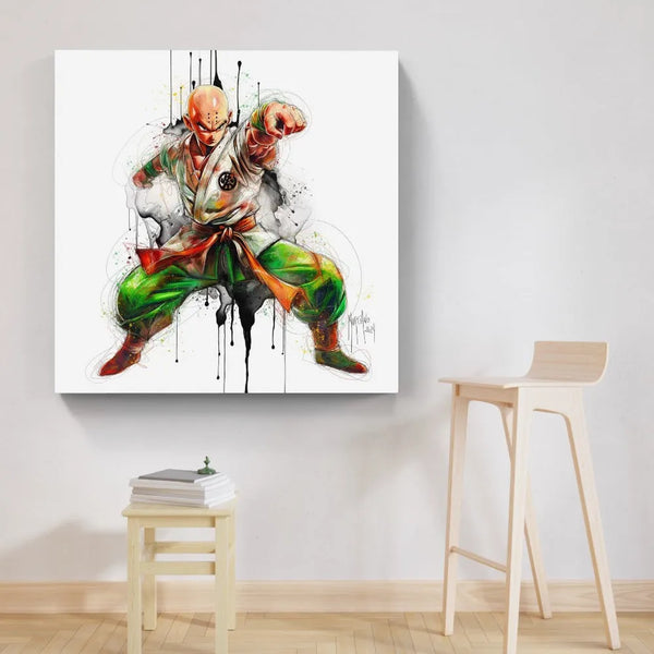 Touteladeco / toile / Tableau / Manga / Anime / Dragon Ball / DBZ / Patrice Murciano / Decoration / Idee Cadeau / Anniversaire / Sangoku / Songoku / Ramen / Decoration Murale / Salon / Chambre / Shenron / Boule de Cristale / TIen Shinhan