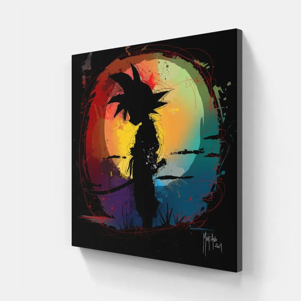 Touteladeco / toile / Tableau / Manga / Anime / Dragon Ball / DBZ / Patrice Murciano / Decoration / Idee Cadeau / Anniversaire / Sangoku / Songoku / Ramen / Decoration Murale / Salon / Chambre / Shenron / Boule de Cristale / Sunshine / Goku