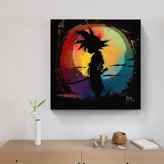 Touteladeco / toile / Tableau / Manga / Anime / Dragon Ball / DBZ / Patrice Murciano / Decoration / Idee Cadeau / Anniversaire / Sangoku / Songoku / Ramen / Decoration Murale / Salon / Chambre / Shenron / Boule de Cristale / Sunshine / Goku