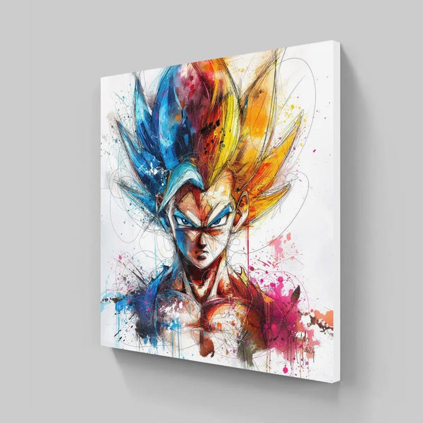 Touteladeco / toile / Tableau / Manga / Anime / Dragon Ball / DBZ / Patrice Murciano / Decoration / Idee Cadeau / Anniversaire / Sangoku / Songoku / Ramen / Decoration Murale / Salon / Chambre / Shenron / Boule de Cristale / Goku / Super Saiyan / Vegeta / Super Guerrier