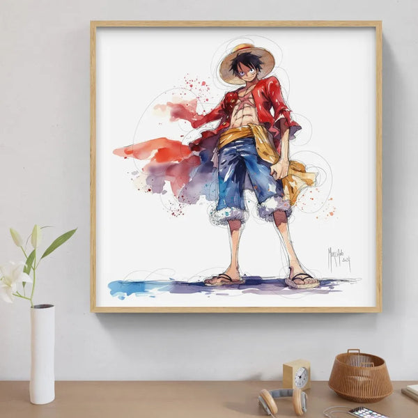 Touteladeco / Toile / Tableau / Manga / Anime / Decoration / Cadeau / Anniversaire / Patrice Murciano / Luffy / One Piece / Decoration Chambre
