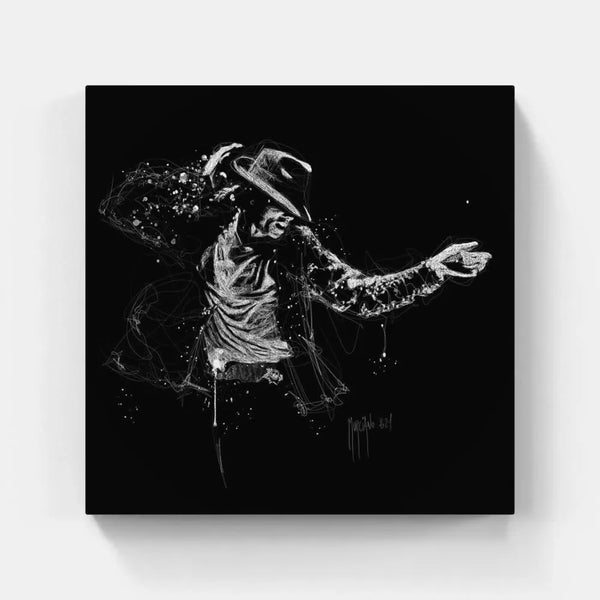 Touteladeco / Tableau Art / Musique / Michael Jackson / Billie Jean / Patrice Murciano / Pop Art / Décoration Murale / Décoration de maison / Moderne / Toile / POP / King / Chanteur
