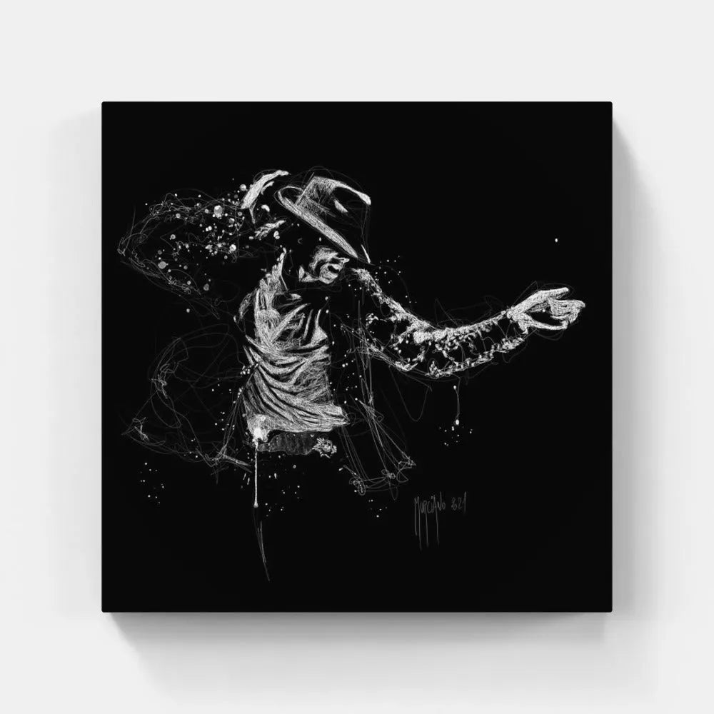 Touteladeco / Tableau Art / Musique / Michael Jackson / Billie Jean / Patrice Murciano / Pop Art / Décoration Murale / Décoration de maison / Moderne / Toile / POP / King / Chanteur