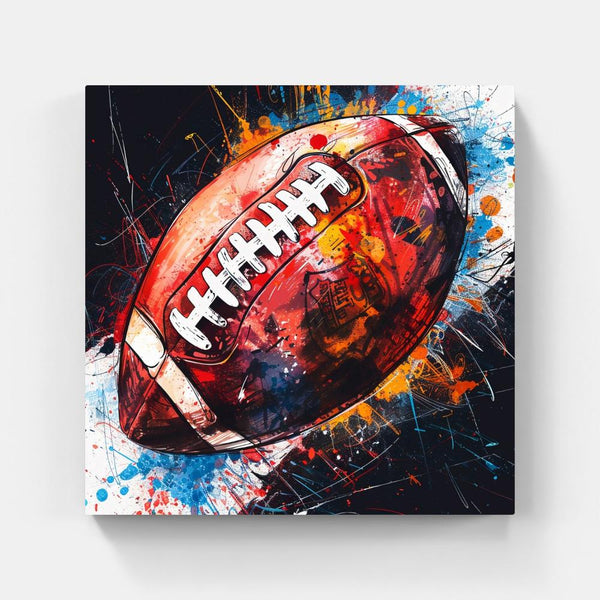 Touteladeco / Toile / Tableau / Decoration / Salon / Chambre / Cadeau / Anniversaire / Sport / Football Americain / NFL / Ballon 