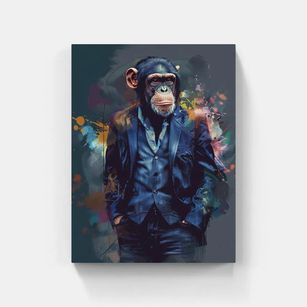 Touteladeco / Tableau Pop Art / Singe / Décoration Murale / Moderne / Pop Art / Couleur / Graffiti / Toile / Tableau / Cadeau / Businessman / Costume