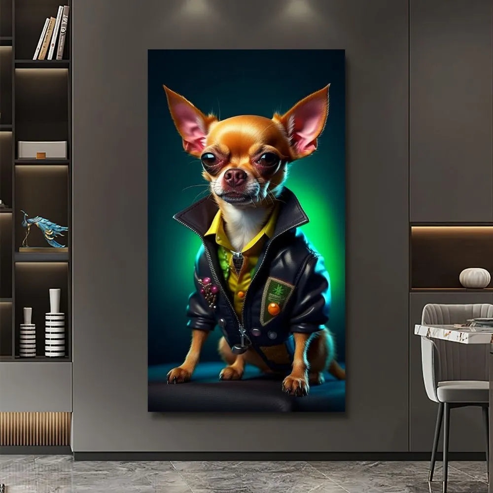 Touteladeco / Animaux / Chien / Chihuahua / Veste / Décoration Murale / Décoration de maison / Moderne